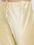 Vastramay Men's Pink And Gold Silk Blend Sherwani Set